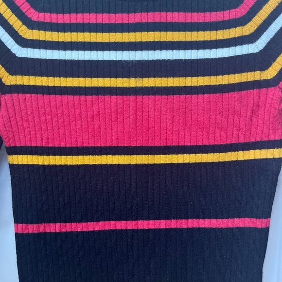 Long Sleeve Women's Sweater - Fashion Nova Sweater - Black Stripes Sweater - Picture 3 of 7